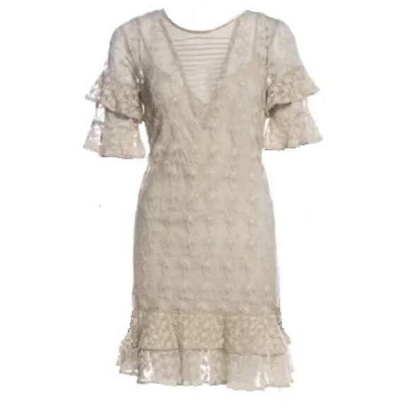 Gorgeous ALL SAINTS Party Dress Sheer Lace (Lined) Sexy Romantic $375 - Picture 2 of 9
